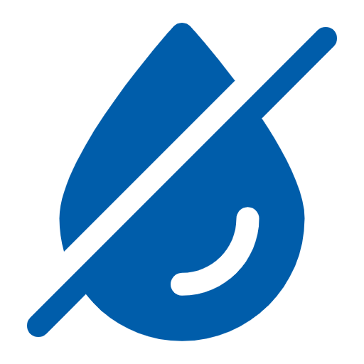 crossed droplet icon